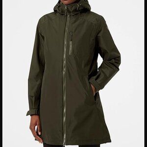 Helly Hansen Long Belfast Waterproof Hooded Jacket - Women's Sz XS